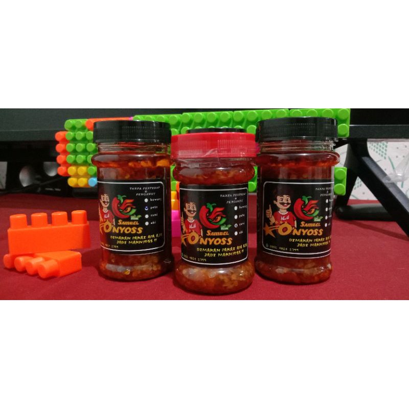 

Sambel O'Nyoss Baby cumi, Ebi, Bawang, Terasi - 200grm