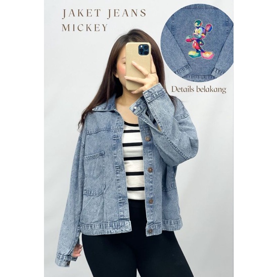 Jaket Jeans Mickey The Fears Jeans Premium Jaket Jeans Import Good Quality Women Jeans Jaket Fashion Import