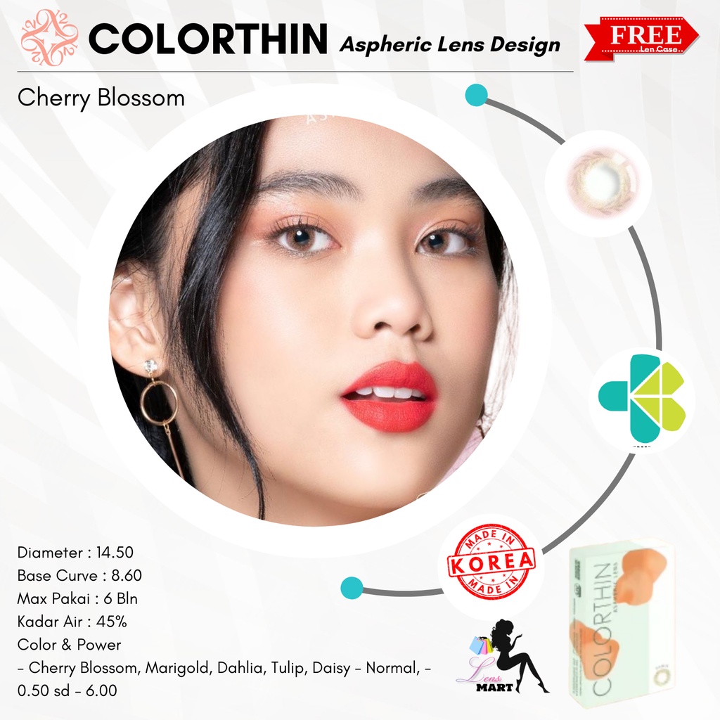 SOFTLENS X2 ASPHERIC LENS COLORTHIN - MINUS ( - 0.50  S.D - 2.75 )