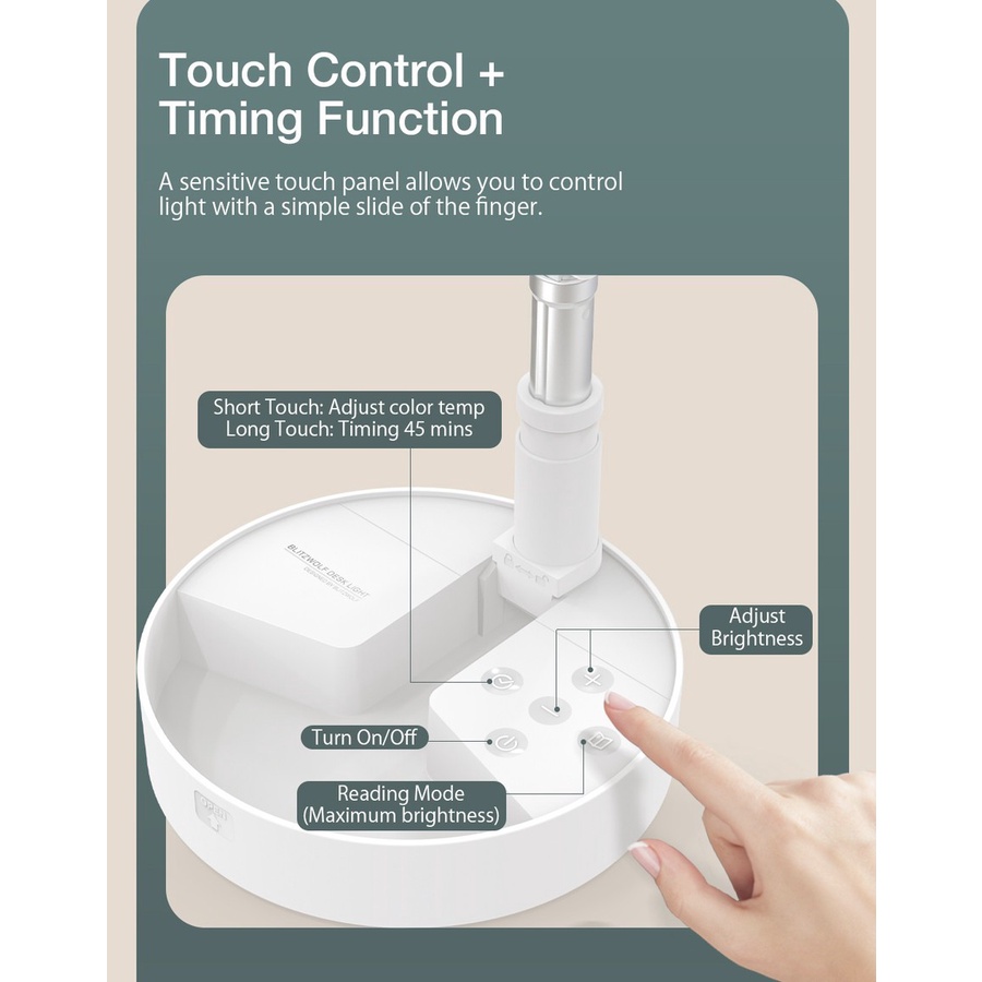 BlitzWolf BW DLT1 Folding Desk Lamp Lampu LED Lipat Meja Baca Kerja