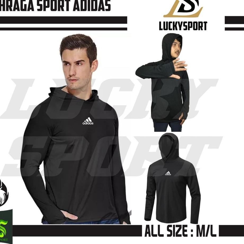 Baru Baselayer Manset Pria Wanita Manset Hoodie Olahraga Baselayer Hoodie Kupluk Ketat Mantap GOOD Q
