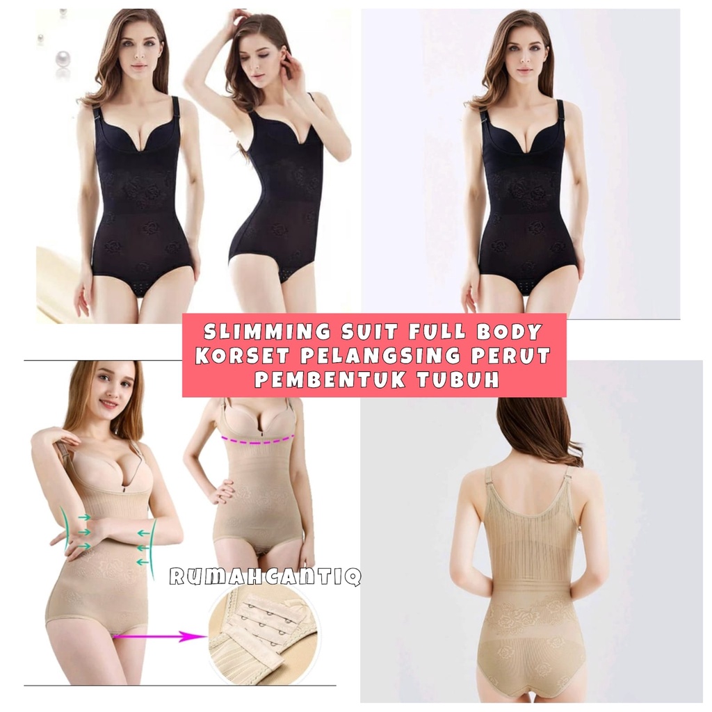 SLIMMING SUIT FULL BODY KORSET CAMI TERUSAN PEMBENTUK TUBUH