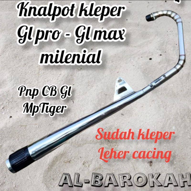 knalpot gl pro gl max leher stainless cacing kleper  pedes