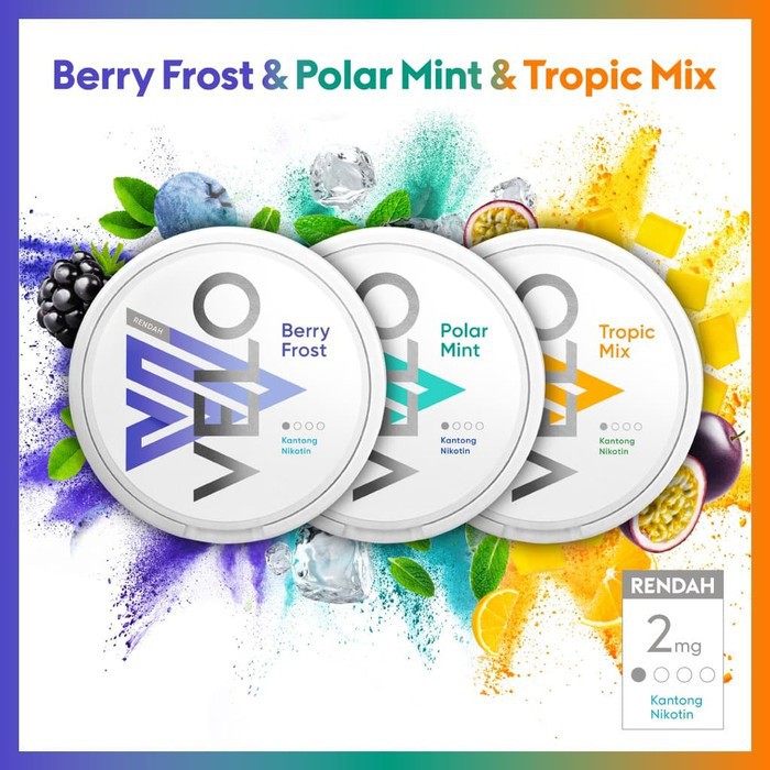 

Velo Bundling Berry Forst, Polar Mint, Tropic Mix - BISA Mix Varian Rasa