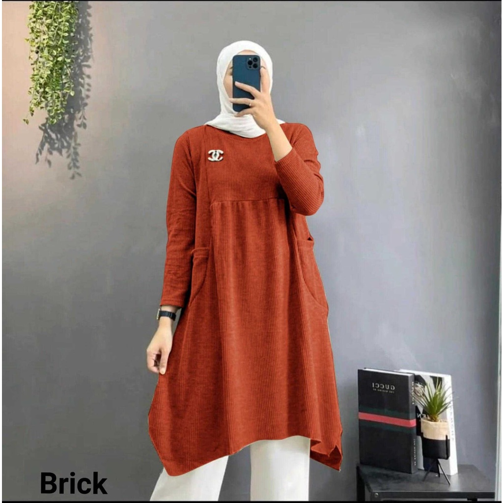 O2 Fashion / Madly tunik / tunik knit premium bahan halus dan adem