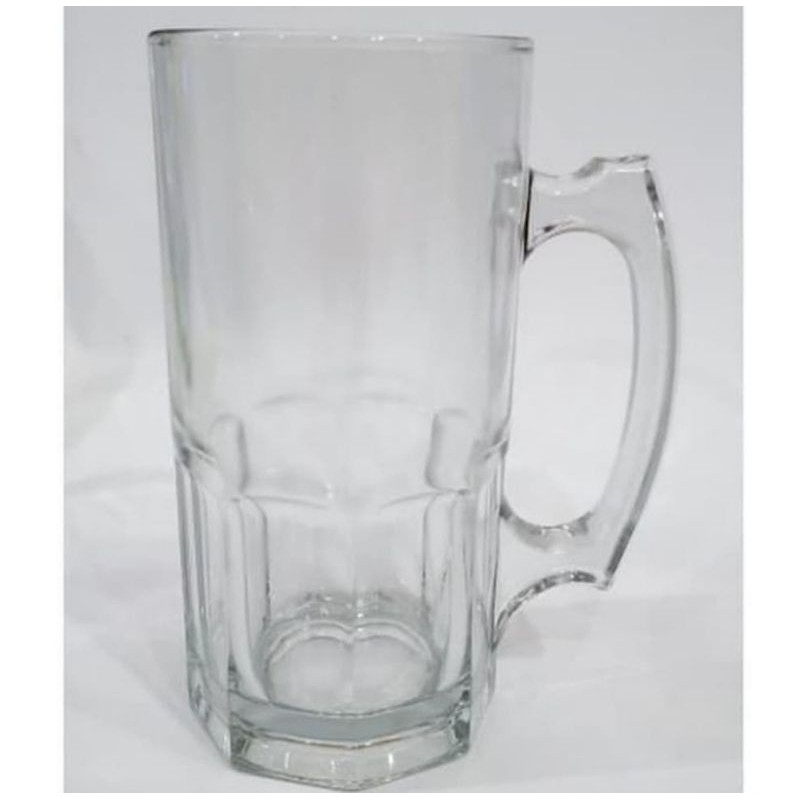 Gelas Kaca Besar Mug BIR Jumbo 1 Liter B-1000 Beling Cafe Teh