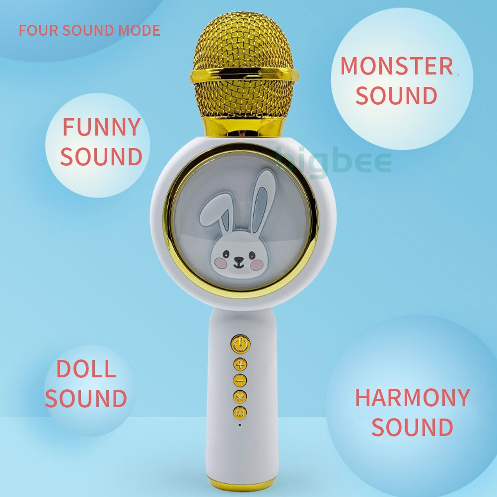 Mic Karaoke X6 Wireless Bluetooth  Player Smule Speaker Advance Microphone Pengubah Suara Portable KADO ANAK