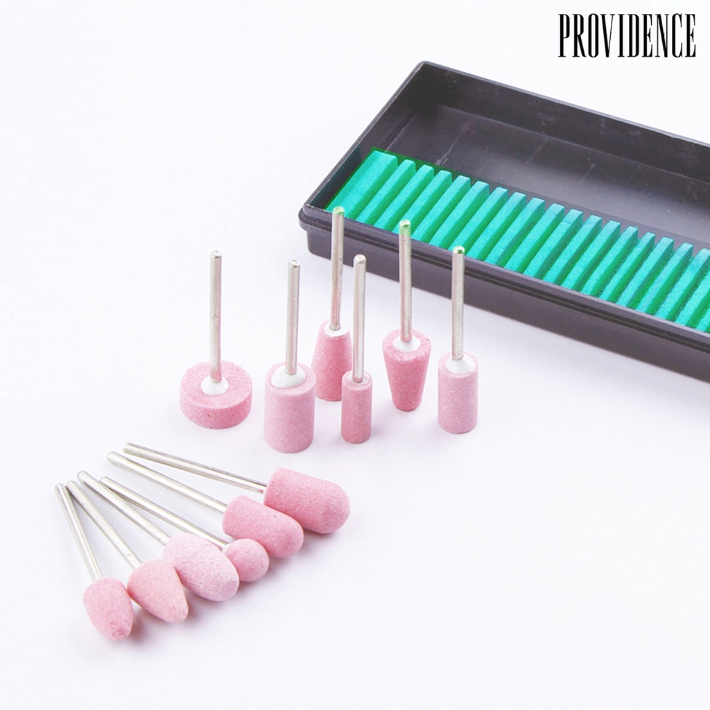 Providence 12Pcs/Set Nail Drill Bit High Strength Sandblasting Quartz Manicure Quartz Scrub Stone Buffers Nail Art Tool for Home Use