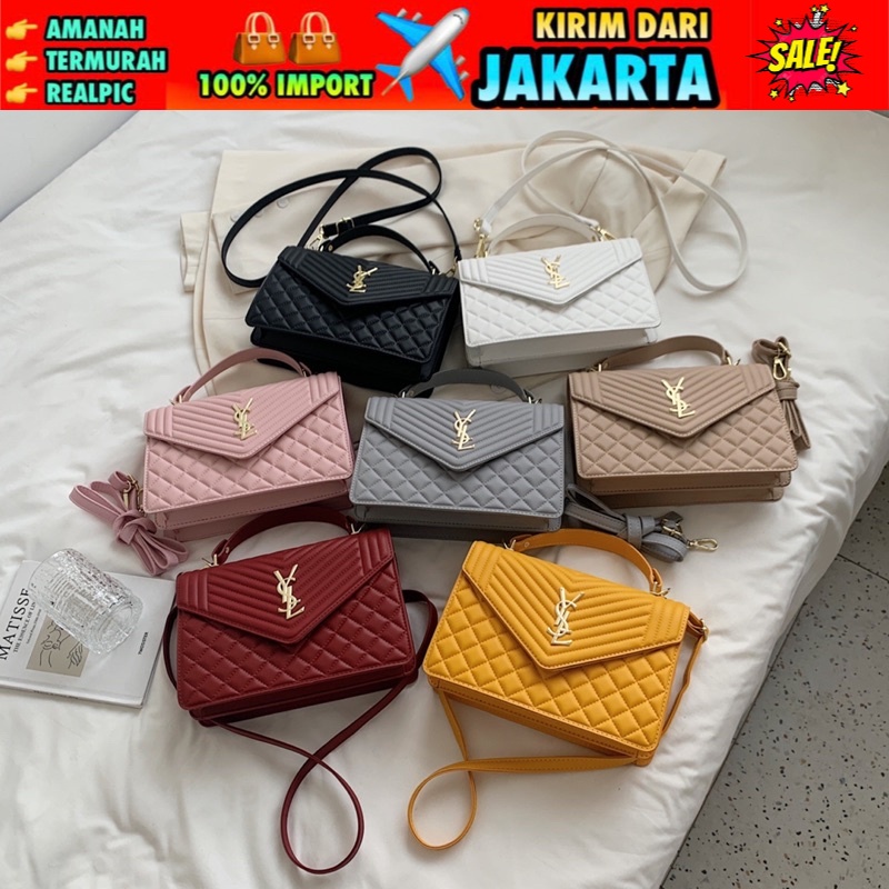 TI 3103 - HANDBAG WANITA IMPORT MURAH TAS BATAM KONDANGAN WANITA WOMEN SLINGBAG  - H