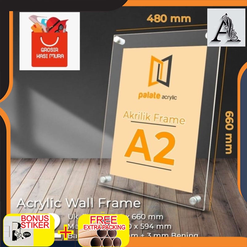 

Grosir AKRILIK FRAME A2 / ACRYLIC FRAME A2 3MM LANDSCAPE / PORTRAIT