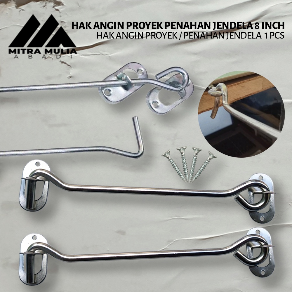 Hak Angin Proyek / Cantolan Penahan Jendela 8 Inci / 20 cm