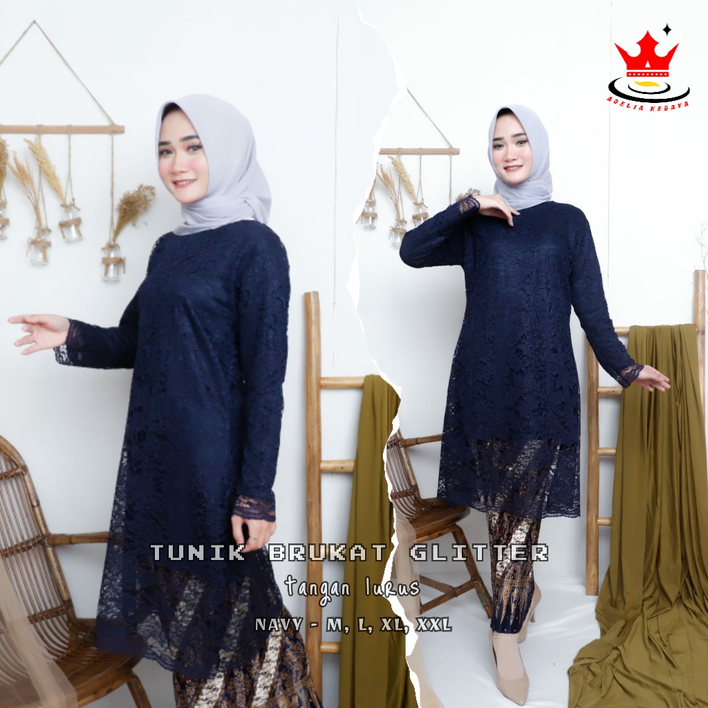 ADE&gt; WOW HADIR LAGI!! KEBAYA MODERN TERPOPULER / BAJU KEBAYA TUNIK BRUKAT / TUNIK BRUKAT MODERN