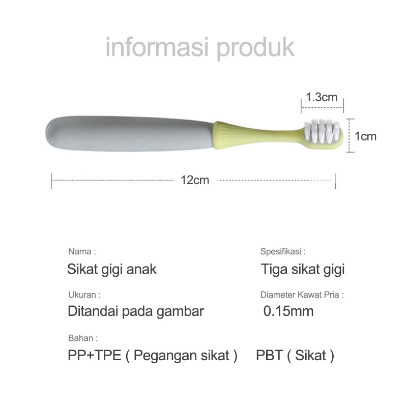 Sikat gigi anak/Sikat gigi bayi/3 bungkus sikat gigi (B10)