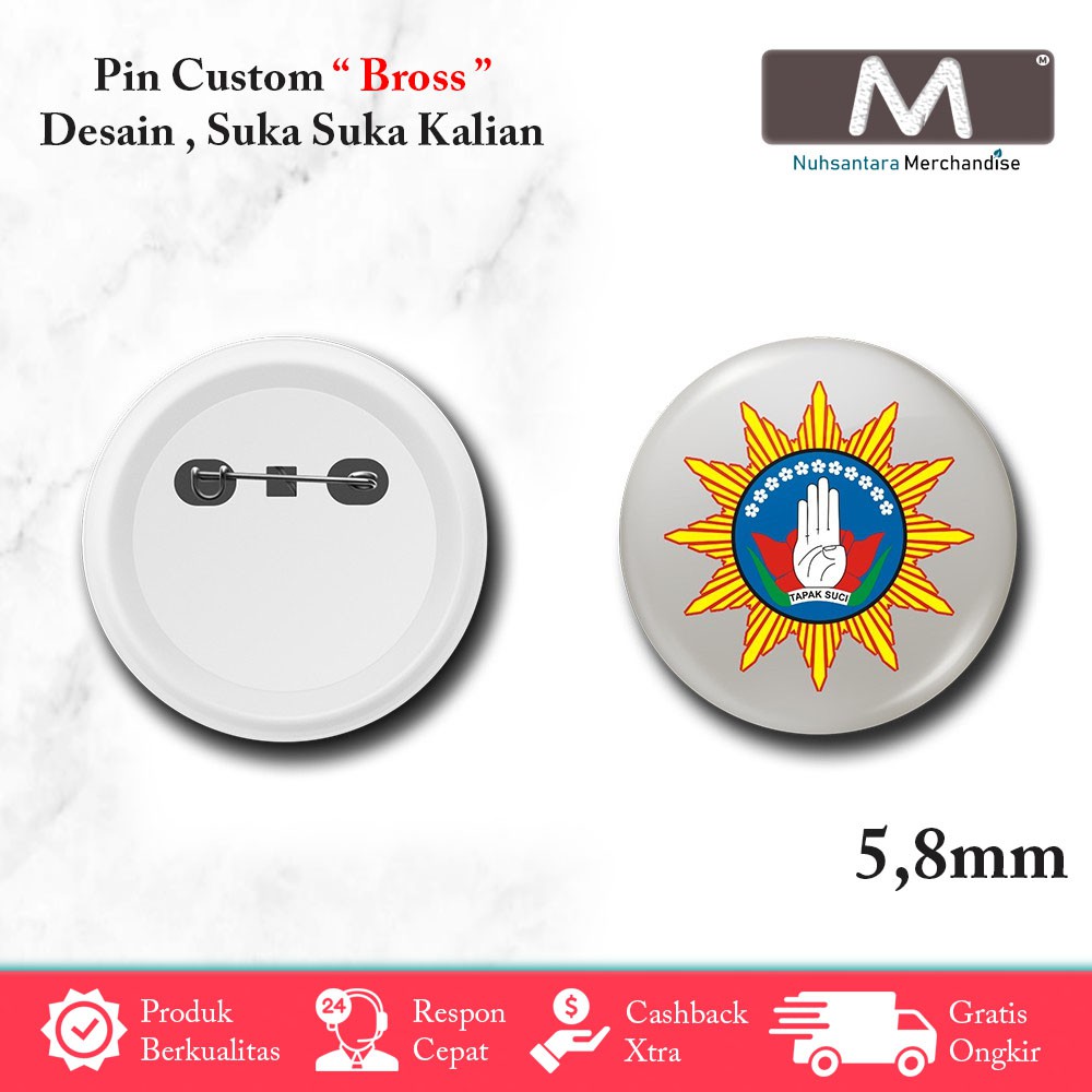 Cetak PIN Bross Custom 58mm Termurah PIN Bros Souvenir 58mm-7