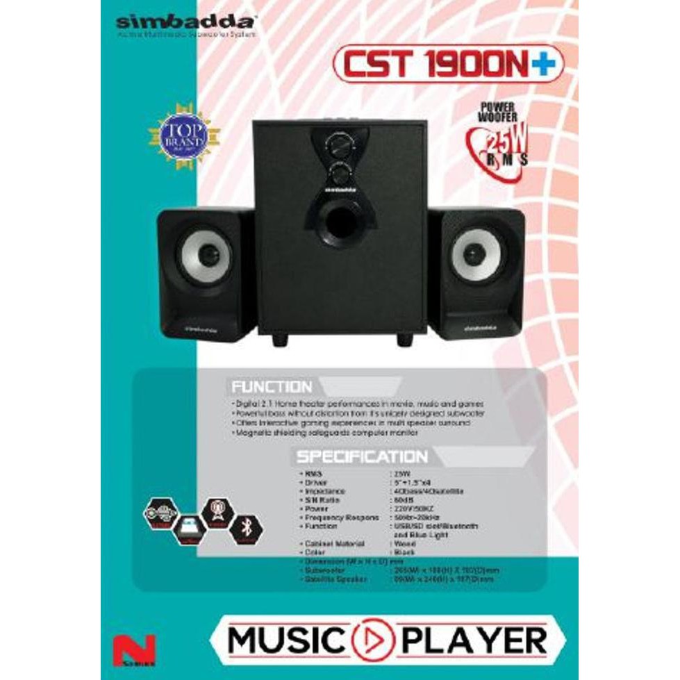 GRATIS ONGKIR SPEAKER CST 1900N BLUETOOTH AUX RADIO USB SIMBADDA TERLARIS