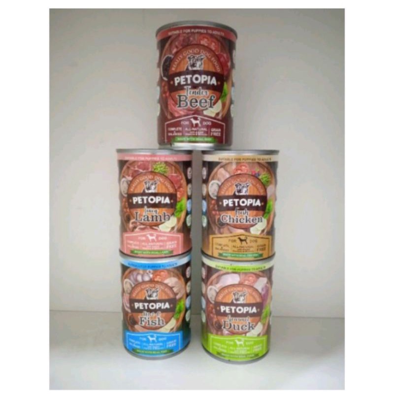 PETOPIA Wet Dog Food Can 380Gr / Makanan Basah Anjing Grain Free