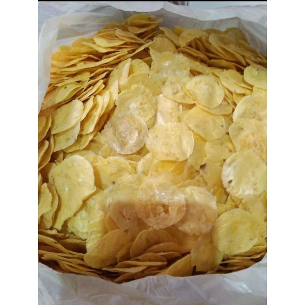 

kerupuk koin mentah, kerupuk kuning bulat/ 500 gr