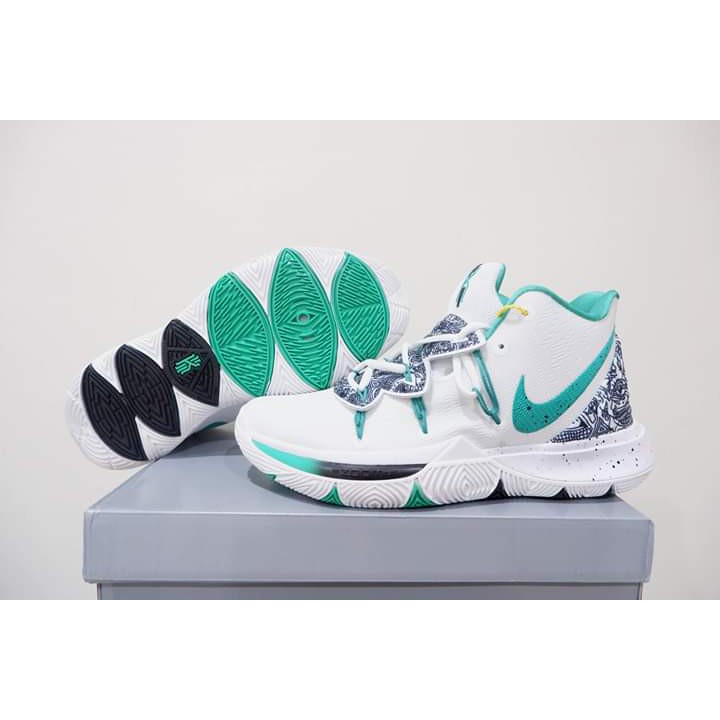 sepatu basket nike kyrie 5 white green 