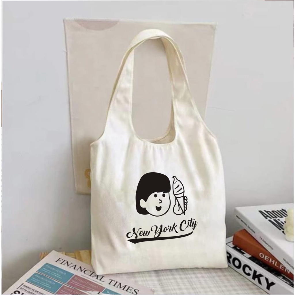 [PAKAI PEREKAT] TOTEBAG WANITA KOREAN STYLE TOTEBAG KANVAS AESTHETIC TOTEBAG VINTAGE