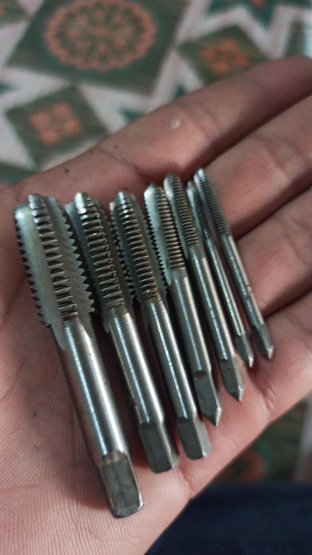 7pcs M3 M4 M5 M6 M8 M10 M12 Hss Machine Thread Metric Plug Tap Drill Set Bits