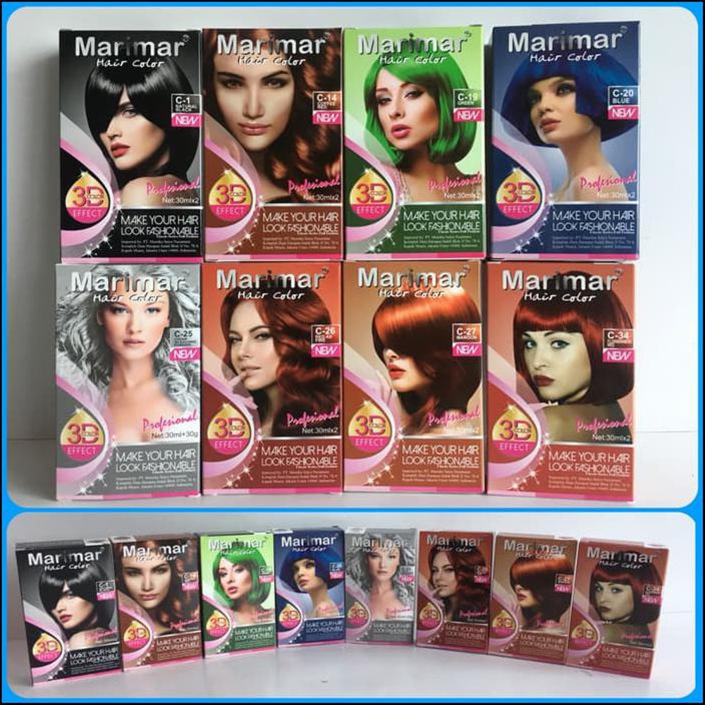 MARIMAR HAIR COLOR 3D EFFECT CAT RAMBUT / SEMIR RAMBUT MARIMAR - 30ML