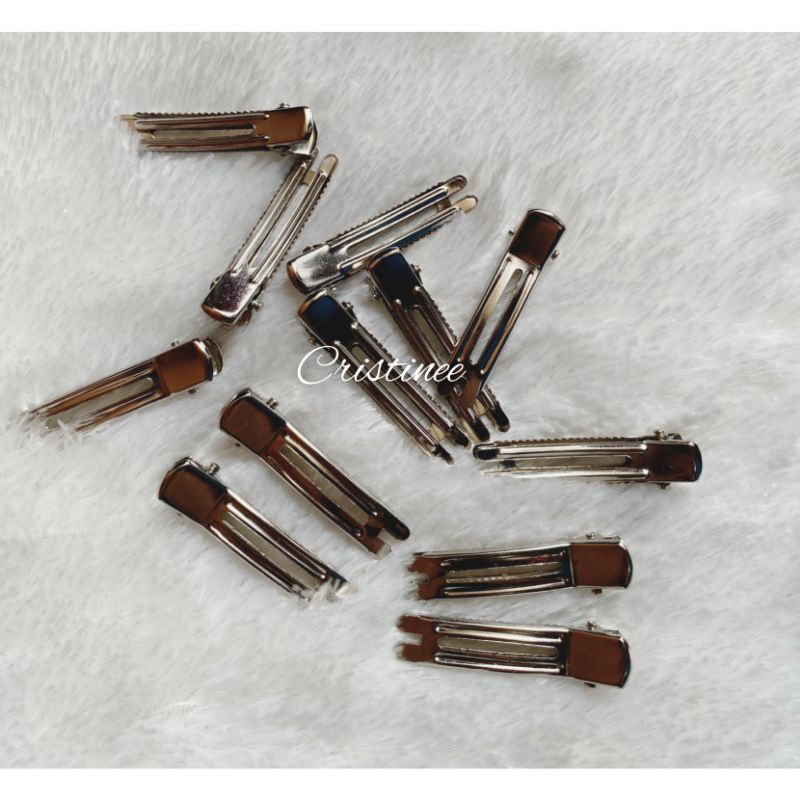 Jepit rambut/ jepit aligator double prong lubang atas(1pcs)