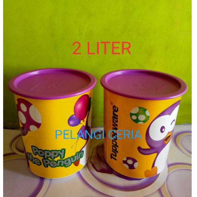 Toples playfull poppy canister tupperware 2 liter satuan ( 1pcs )