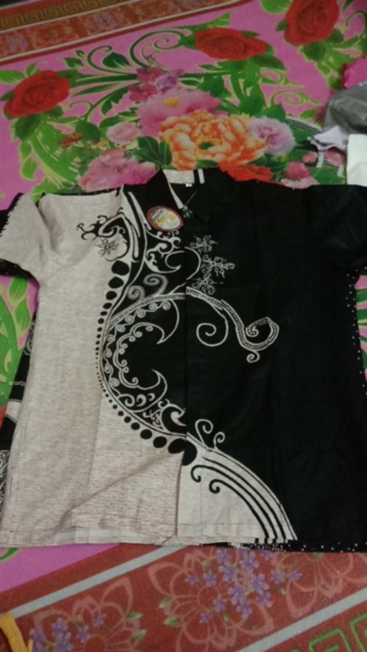 Bswart Batik Hrb026 Kenongo Hem Pendek Padi Pekalongan M L Xl Batik Pria Murah Modern Grosir