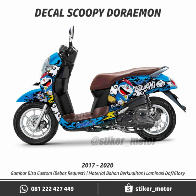 decal stiker scoopy 2017-2020 doraemon 01