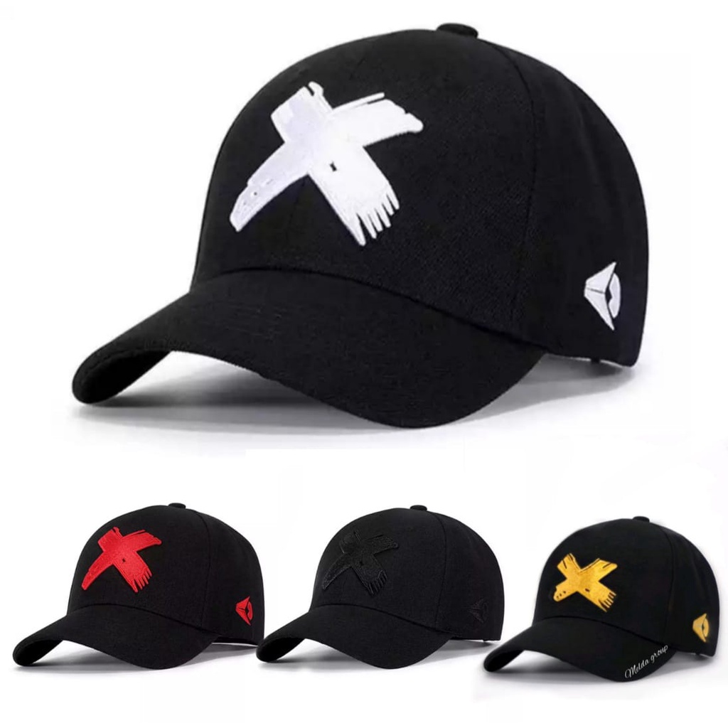 Topi Baseball Cap Logo X || Topi Distro Premium Original || Topi Bordir Logo X Terbaru