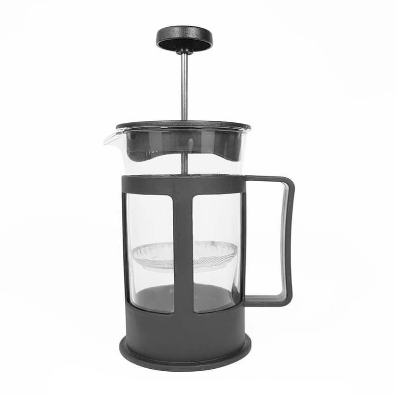 PAKET STAINLESS MILK JUG 350 ml + FRENCH PRESS / COFFEE PRESS DUOLVQI HITAM - LATTE ART