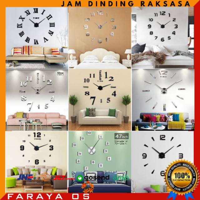  Jam  Dinding  Tempel  Besar Raksasa DIY Giant Wall Clock 80 