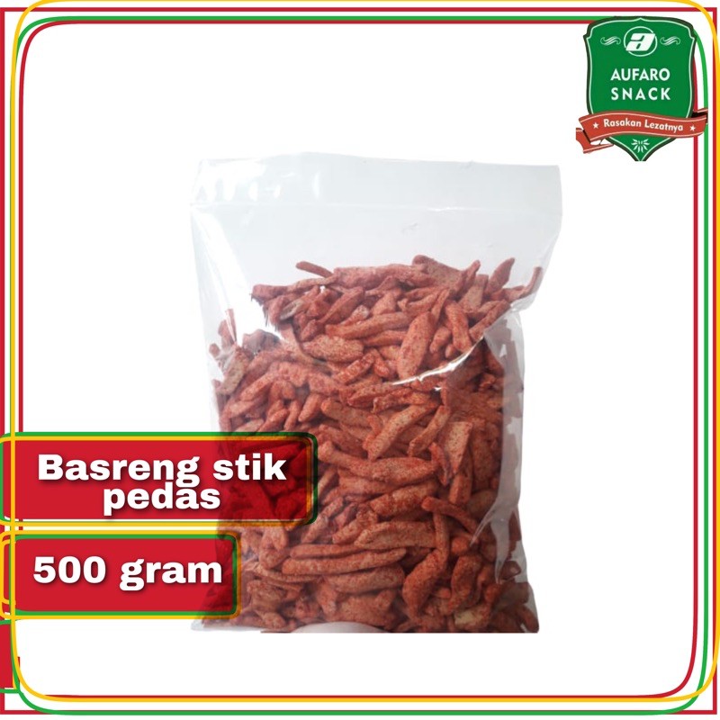 BASRENG PEDAS KILOAN MURAH AUFARO SNACK 500 GRAM