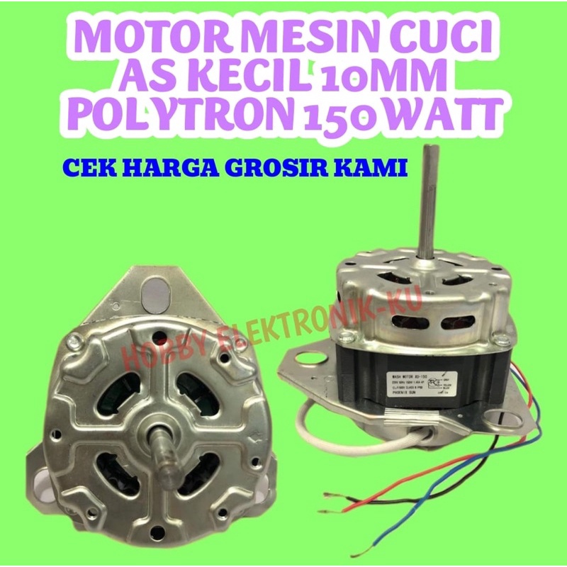 MOTOR MESIN CUCI AS KECIL 10MM POLYTRON 150WATT