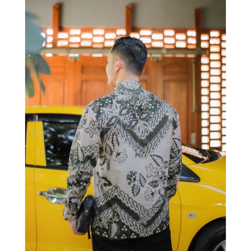 Kemeja Batik lengan Panjang Slimfit Full puring