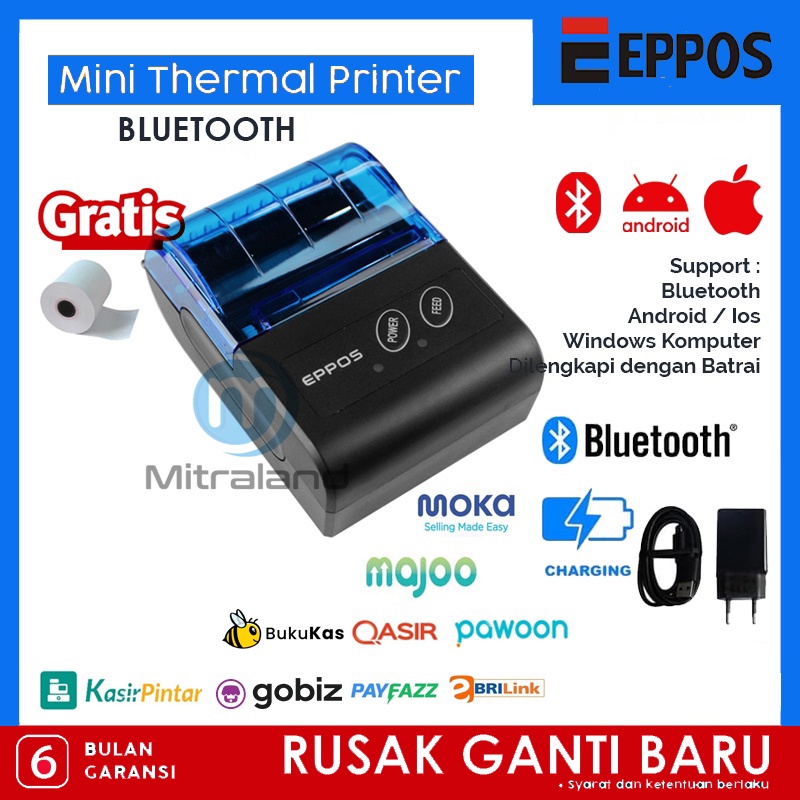 Mini Printer Bluetooth EPPOS tipe PT-02