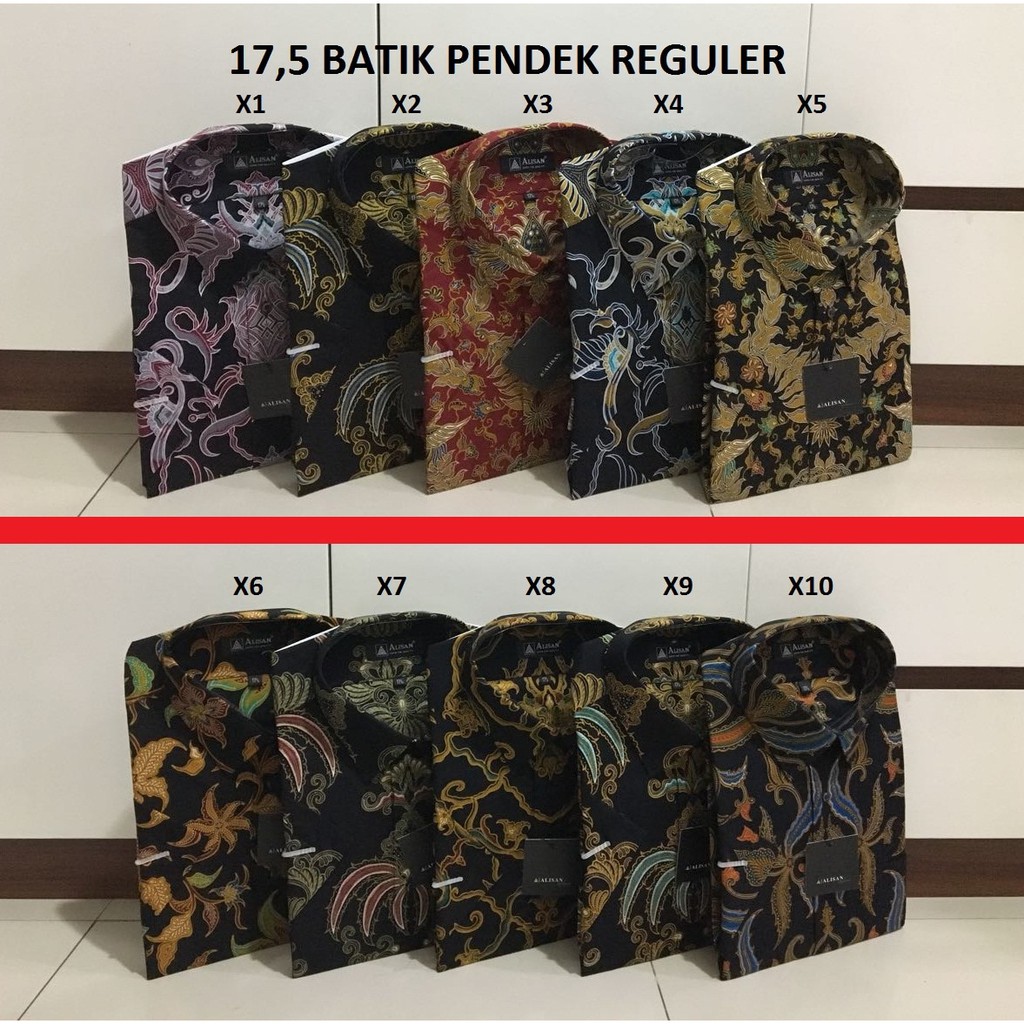 Kemeja Alisan Batik Pendek 16,5 XXL - 17,5 XXXL