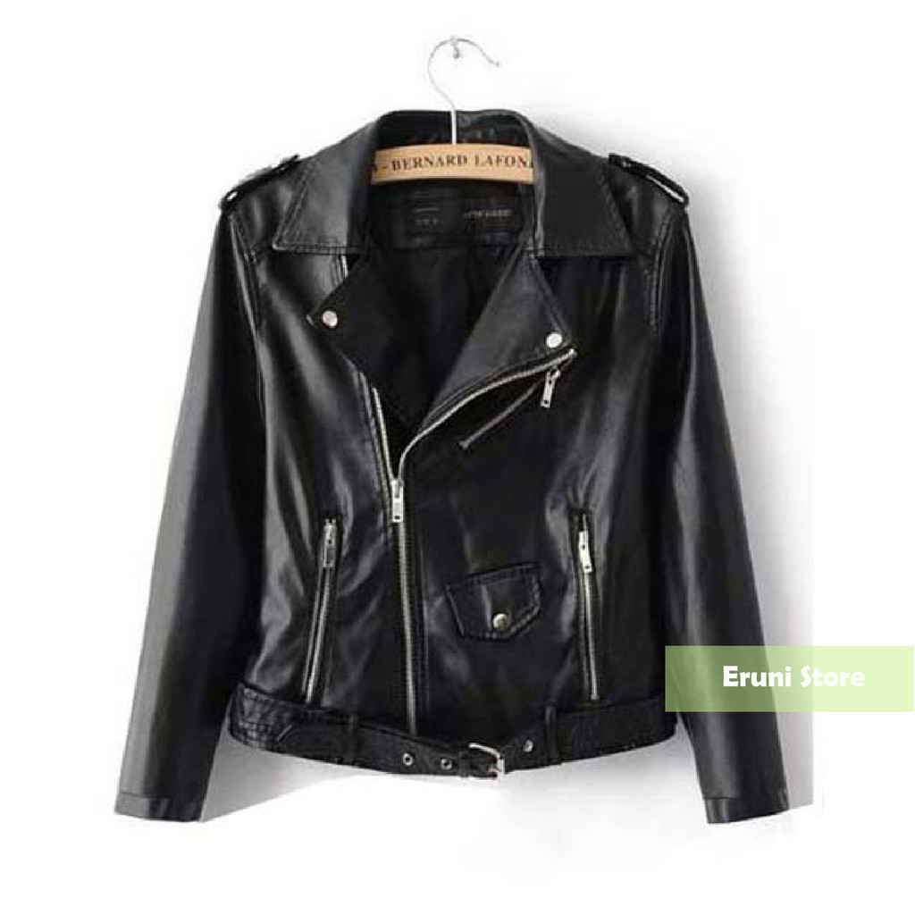 Jaket Semi Kulit Wanita Korea / Jaket Kulit Wanita Korea