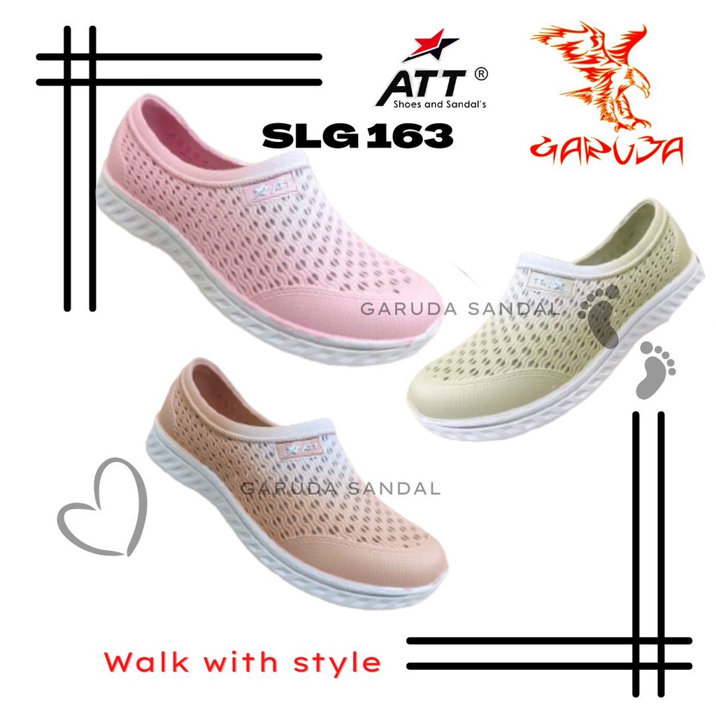 ATT SLG 163 GRADASI Sepatu Karet Slip On Wanita Sneakers