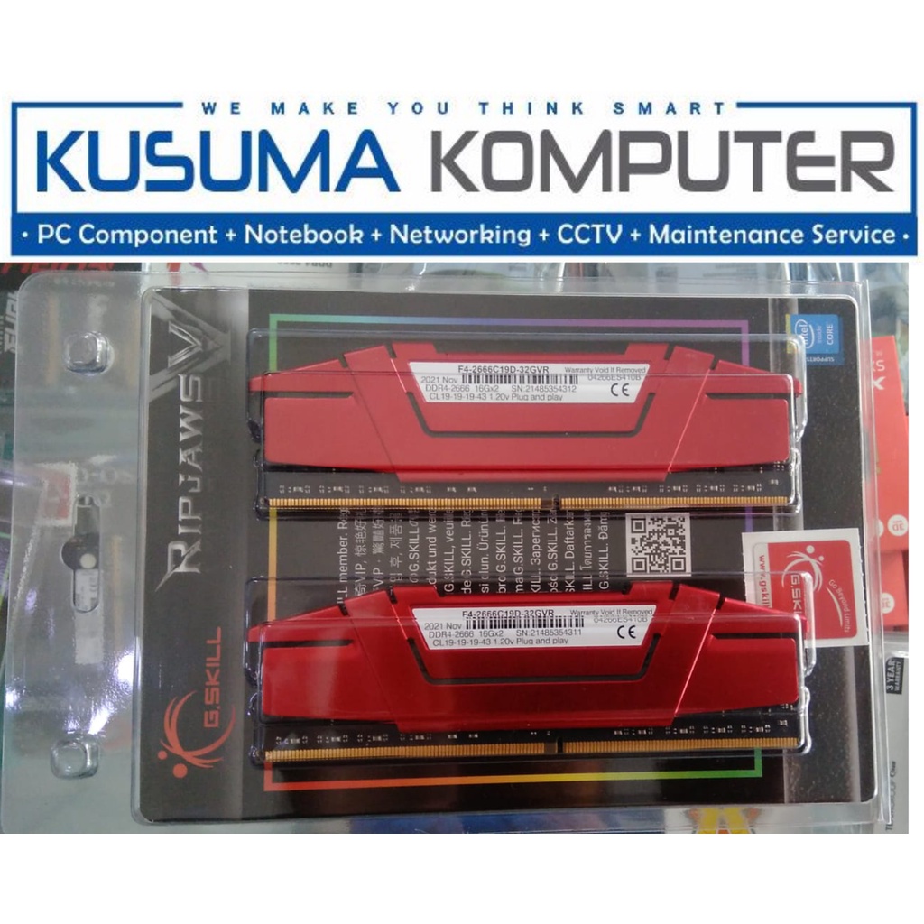 G.Skill  Ripjaws V DDR4 2666MHz 32GB (2x16GB) F4-2666C19D-32GVR