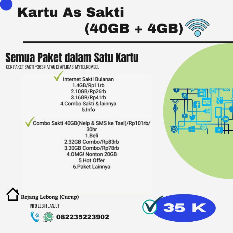 Kartu Sakti As (40GB + 4GB)