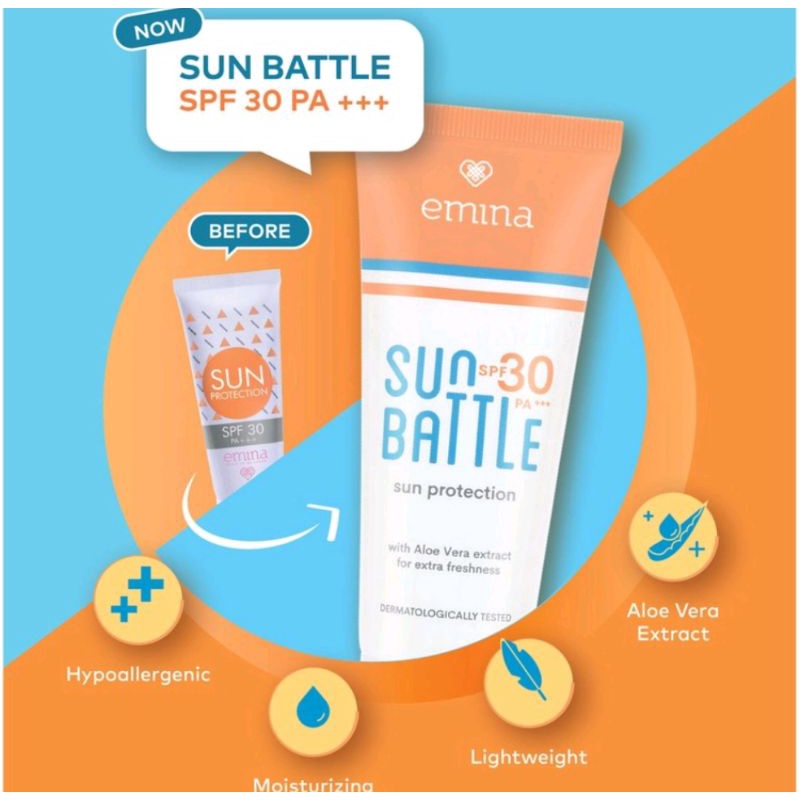 Jual Emina Sun Protection SPF 30 PA+++ 60mL 23ml Shopee Indonesia