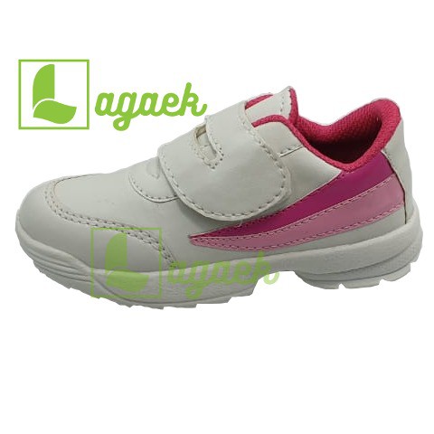 Sepatu Anak Perempuan Usia 3 4 5 Tahun PUTIH FANTA Sporty Size 26 - 30 - Sepatu Anak Cewek Putih Alas Karet Anti LIcin