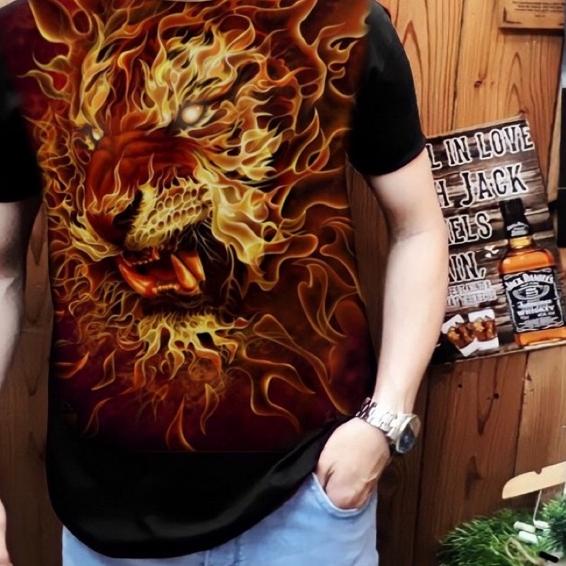 ⚡TOK SIAP 【COD】 Kaos distro Pria Motif macan / kaos pria Gambar macan / baju macan pria / baju macan