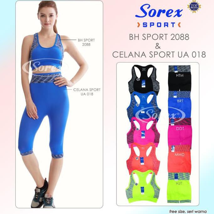 Celana Sport Legging Sorex UA018 Celana 3/4 Olahraga Wanita - Merah Muda