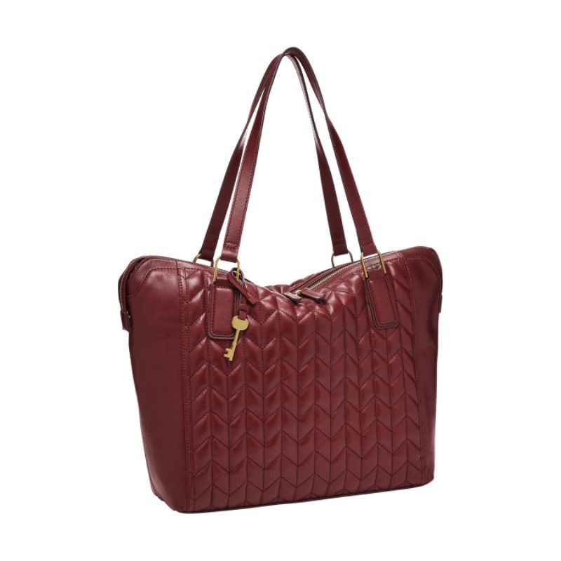 ready Fossil Jacqueline tote wine Quilted