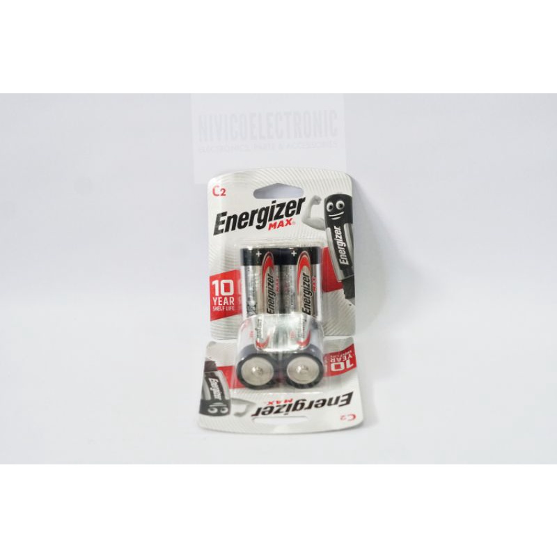 Baterai ENERGIZER MAX ALKALINE TIPE C TANGGUNG ISI 2