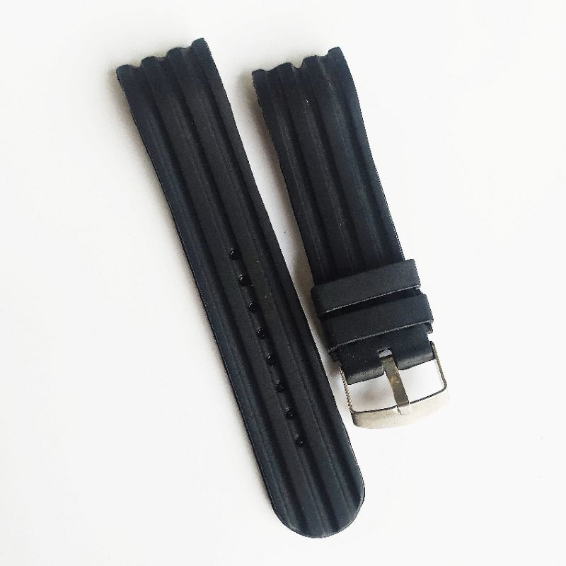 strap rubber silicon size 24 mm untuk semua merk jam tangan