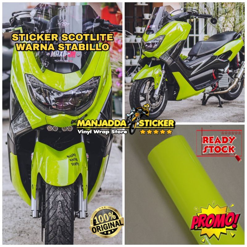 STIKER SKOTLET MOTOR KUNING STABILO