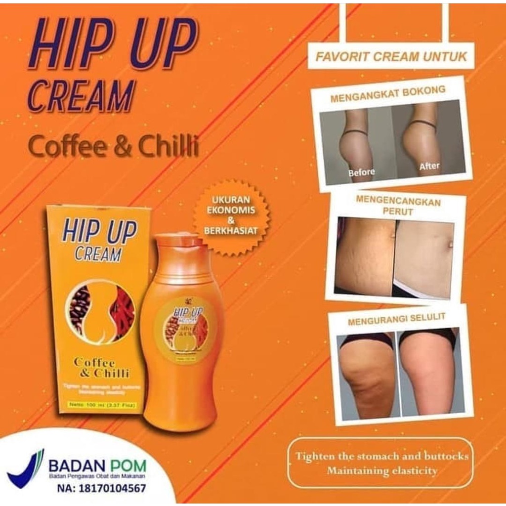 Hip Up Cream SYB Coffee and Chili Pembesar Pantat Bokong Original BPOM